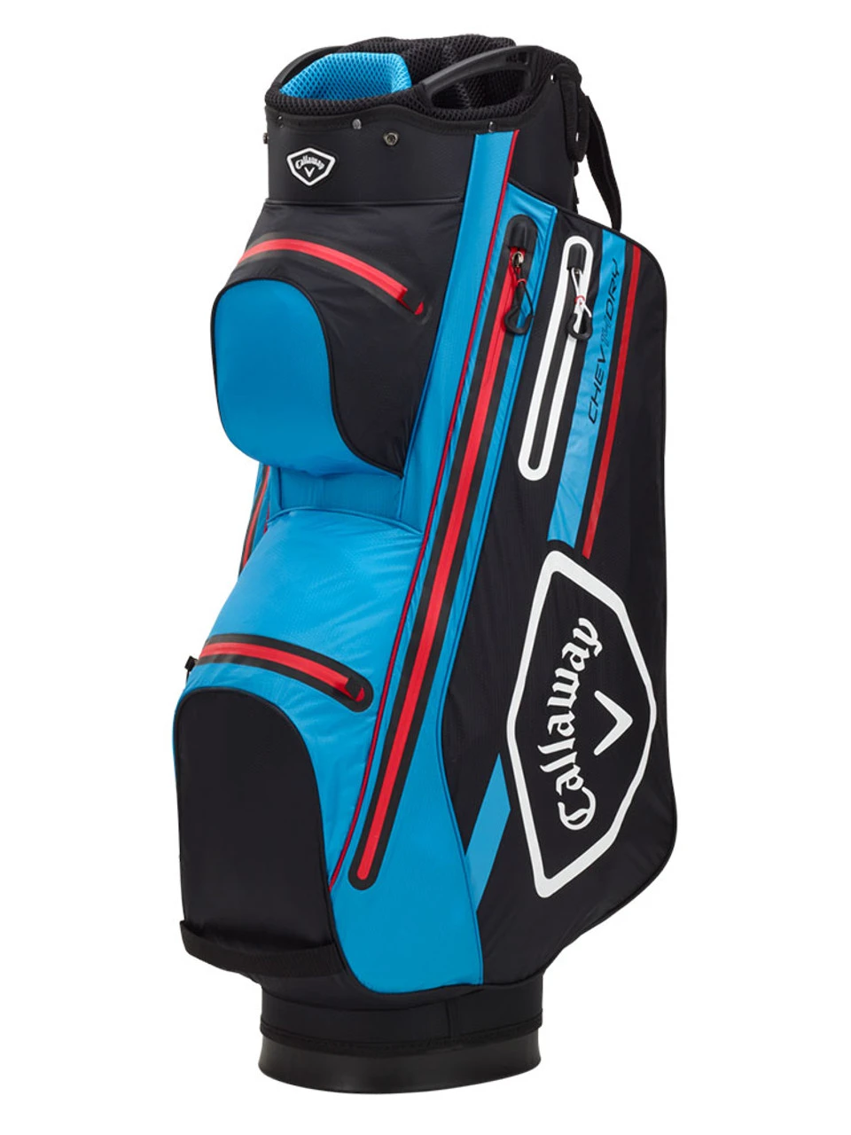 Callaway Chev Dry 14 Cart Bag - Black/Cyan/Red 3 Callaway Chev Dry 14 Cart Bag - Black/Cyan/Red