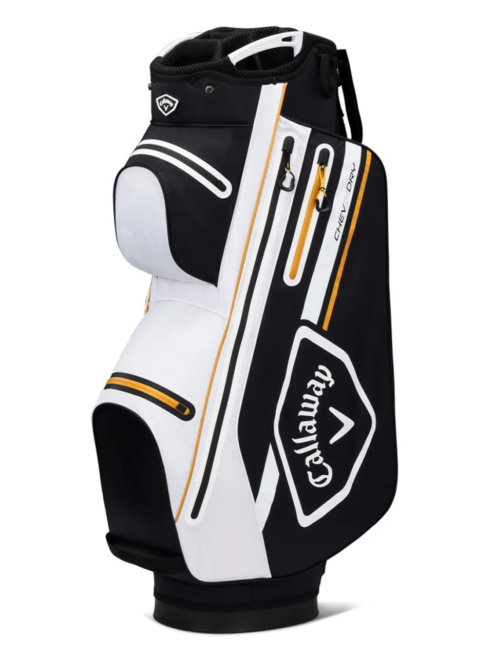 Callaway Chev Dry 14 Cart Bag - White/Black/Gold 3 Callaway Chev Dry 14 Cart Bag - White/Black/Gold