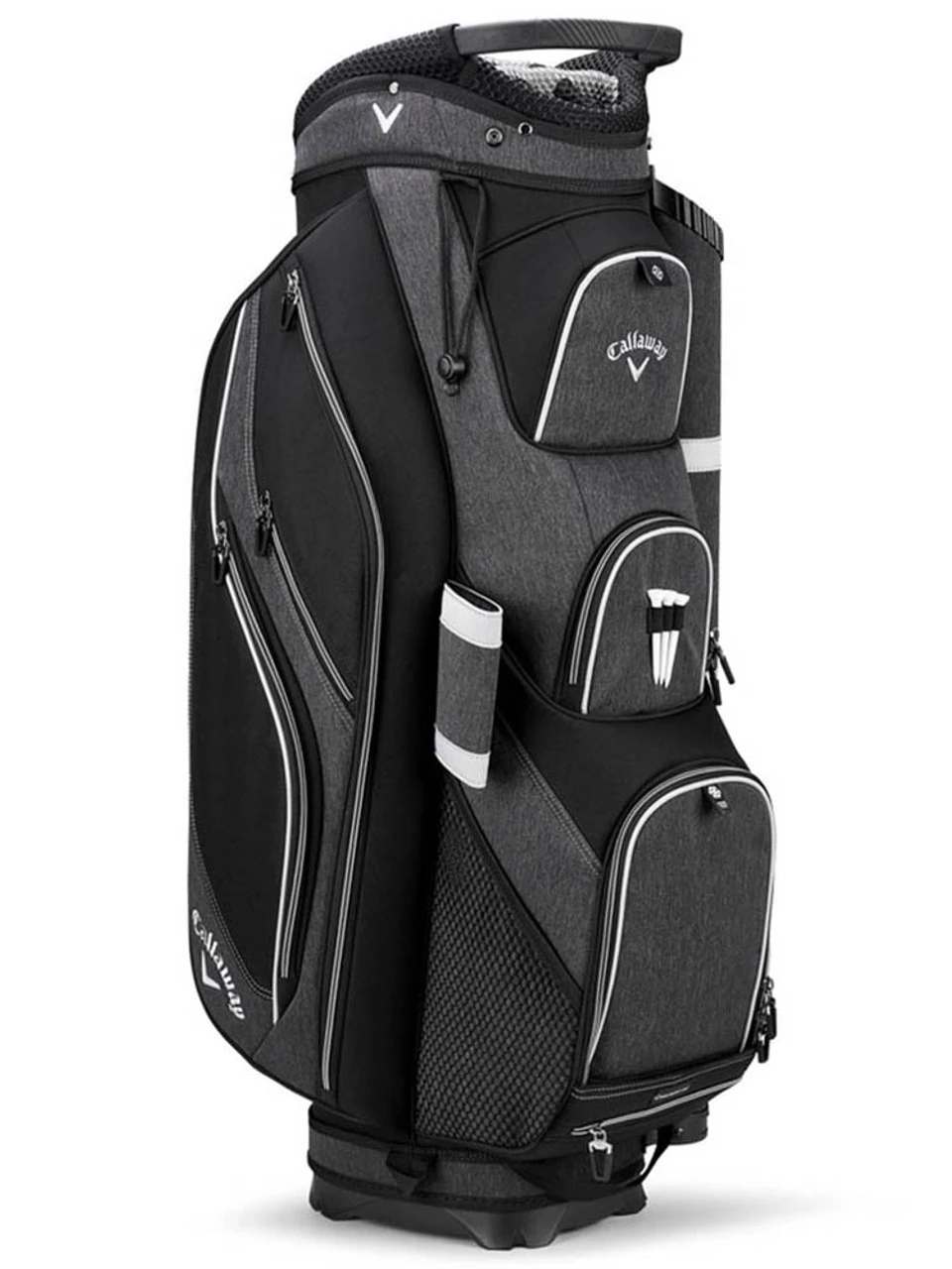 Callaway Forrester 19 Cart Bag - Black Silver 3 Callaway Forrester 19 Cart Bag - Black Silver