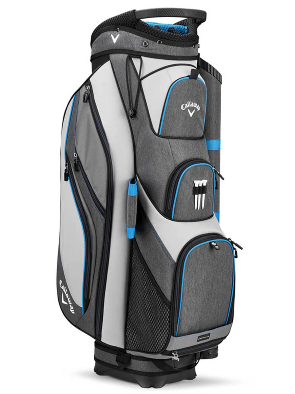 Callaway Forrester 19 Cart Bag - Silver/Titanium/Royal 3 Callaway Forrester 19 Cart Bag - Silver/Titanium/Royal