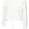 Calvin Klein W Chill Cropped Crew Sweatshirt - White
