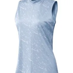 Adidas W Jacquard Primeblue Sleeveless Polo Shirt - Ambient Sky