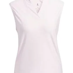Adidas W Go-To Sleeveless Polo Shirt - Almost Pink