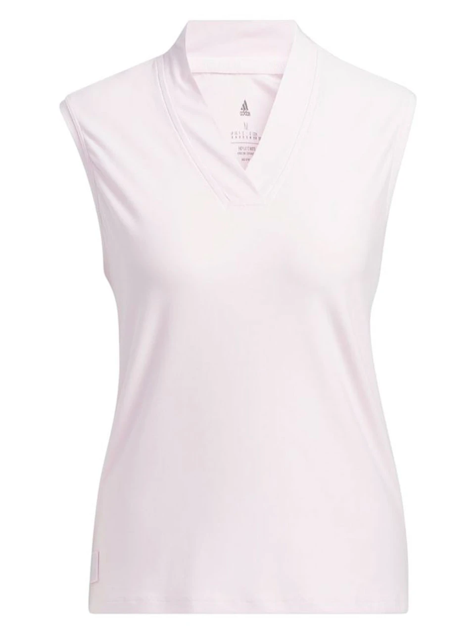 Adidas W Go-To Sleeveless Polo Shirt - Almost Pink 3 Adidas W Go-To Sleeveless Polo Shirt - Almost Pink
