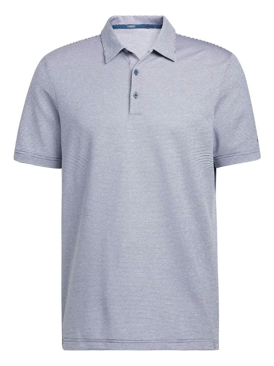 Adidas Ottoman Stripe Polo Shirt - Crew Navy/White 3 Adidas Ottoman Stripe Polo Shirt - Crew Navy/White