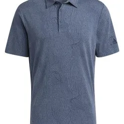 Adidas Course Map Polo Shirt - Crew Navy Mel/Collegiate Navy/Black