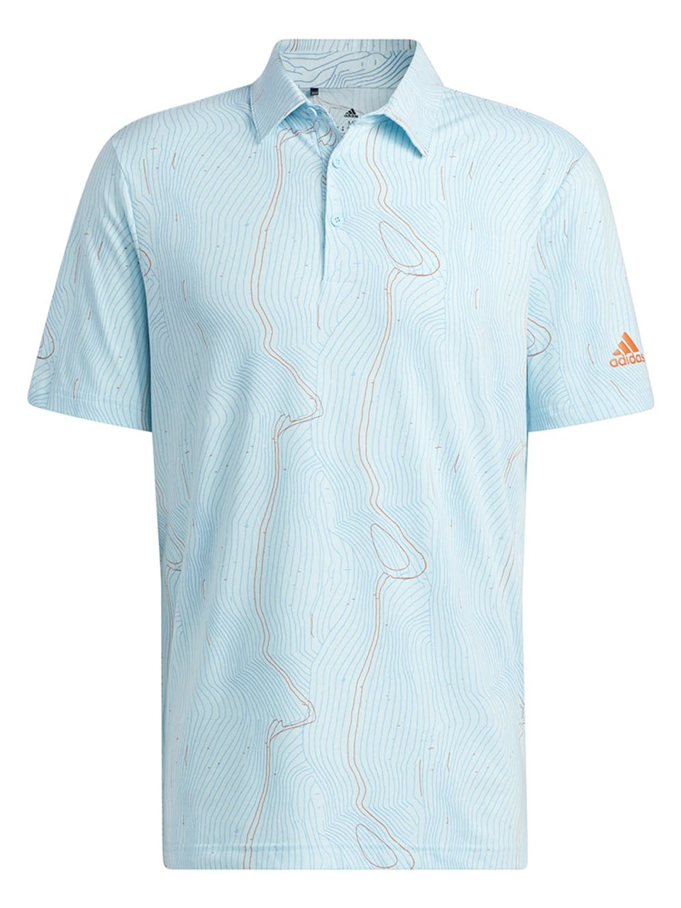 Adidas Course Map Polo Shirt - Bliss Blue Mel/Pulse Blue/Semi Impact Orange 3 Adidas Course Map Polo Shirt - Bliss Blue Mel/Pulse Blue/Semi Impact Orange