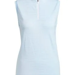 Adidas Women's Primeknit Sleeveless Polo Shirt - Bliss Blue