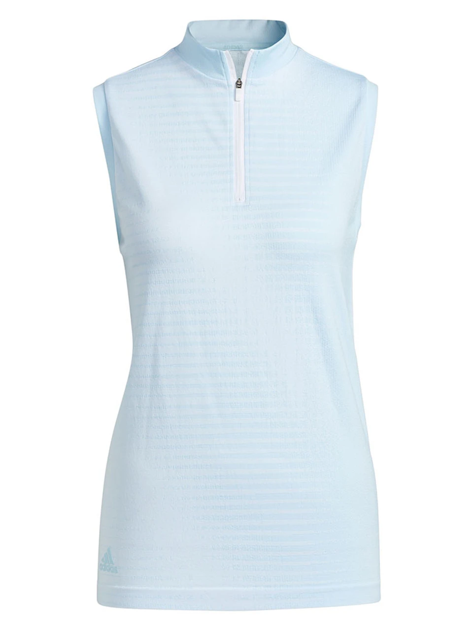 Adidas Women's Primeknit Sleeveless Polo Shirt - Bliss Blue 3 Adidas Women's Primeknit Sleeveless Polo Shirt - Bliss Blue