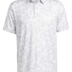 Adidas Prisma-Print Polo Shirt - White/Grey Two