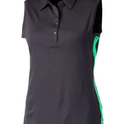 Annika W Sleeveless Tempo Polo - Black