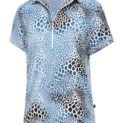 Birdee Sport Women's Ocean Short Sleeve Top - Blue