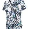 Birdee Sport Women's Tropic Short Sleeve Top - Navy Print