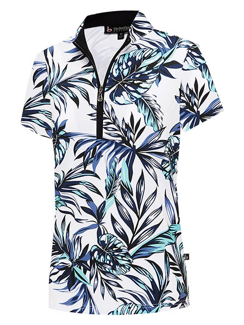 Birdee Sport Women's Tropic Short Sleeve Top - Navy Print 3 Birdee Sport Women's Tropic Short Sleeve Top - Navy Print