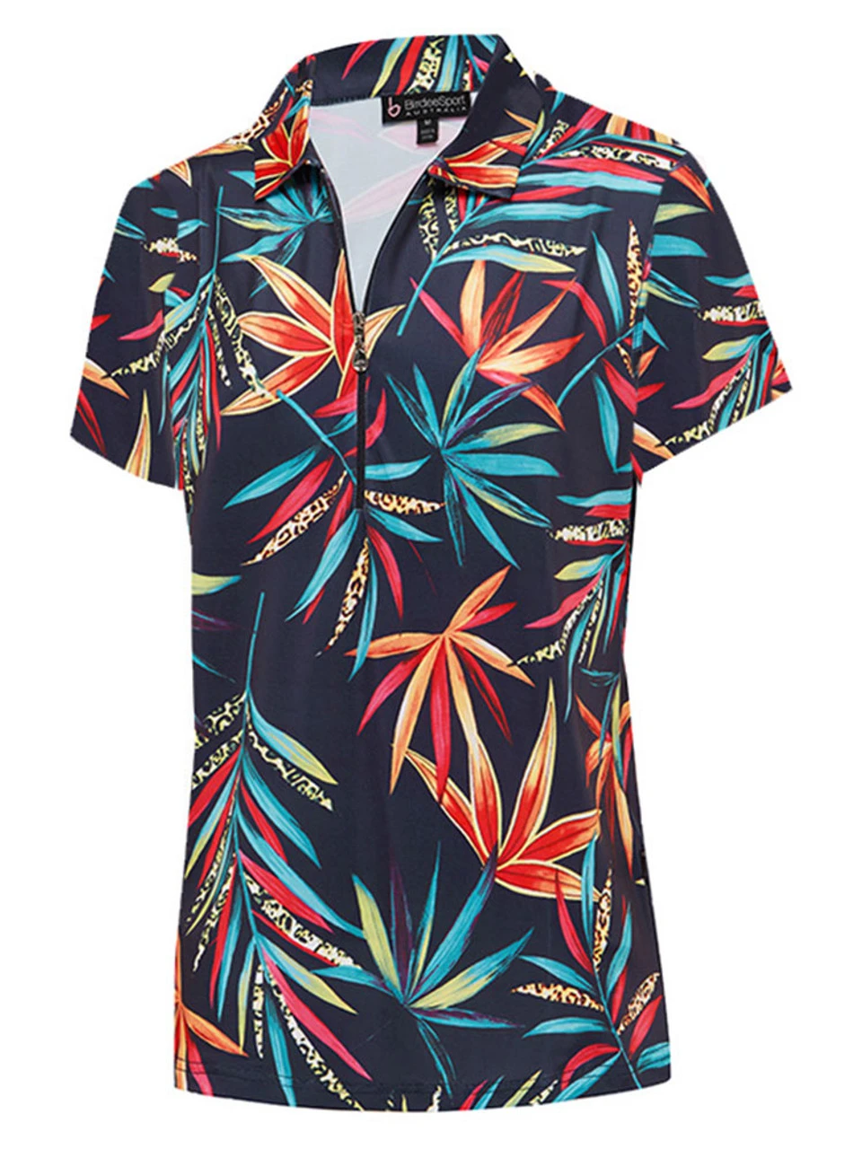 Birdee Sport Birdee Plus Women's Rainforest Short Sleeve Top - Navy Print 3 Birdee Sport Birdee Plus Women's Rainforest Short Sleeve Top - Navy Print