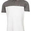 Calvin Klein Colour Block Polo Shirt - Charcoal Marl/White