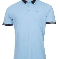 Calvin Klein Particle Polo Shirt - Sky Blue