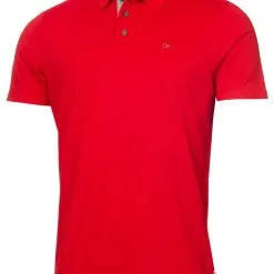 Calvin Klein Performance Crosstown Pique Polo Shirt - Red