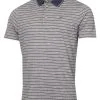 Calvin Klein Splice Polo Shirt - Navy Marl/Navy Stripe