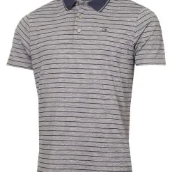 Calvin Klein Splice Polo Shirt - Navy Marl/Navy Stripe