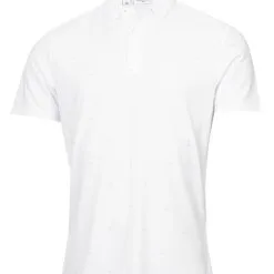 Calvin Klein Monogram Pique Polo Shirt - White