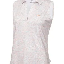Calvin Klein W Alden Sleeveless Polo - Coral