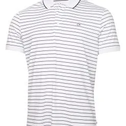 Calvin Klein Bolsa Stripe Polo - White/Navy