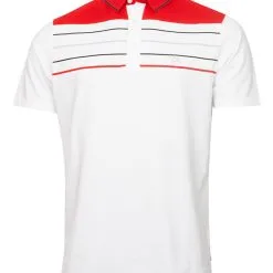 Calvin Klein Pacific Grove Polo - White/Cardinal Red