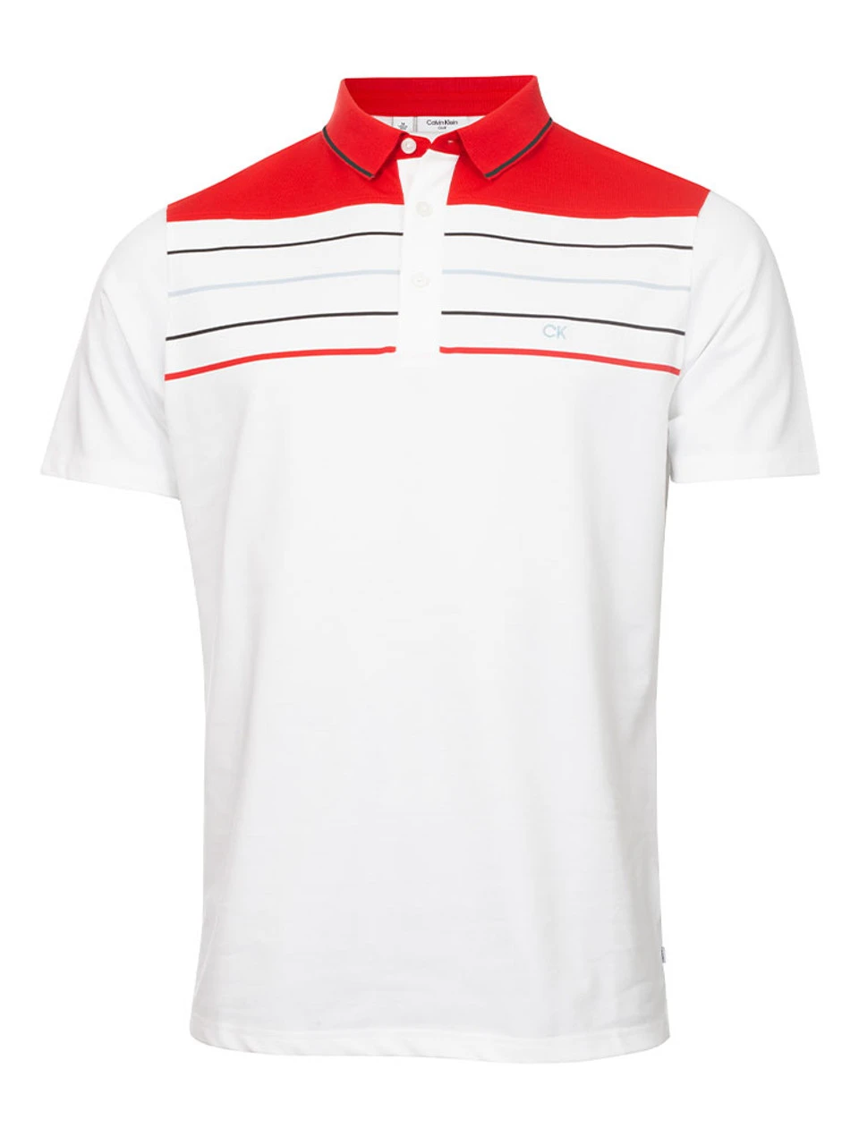 Calvin Klein Pacific Grove Polo - White/Cardinal Red 3 Calvin Klein Pacific Grove Polo - White/Cardinal Red