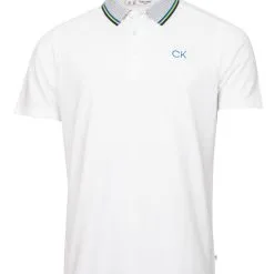 Calvin Klein Monterey Polo - White/Ocean Blue