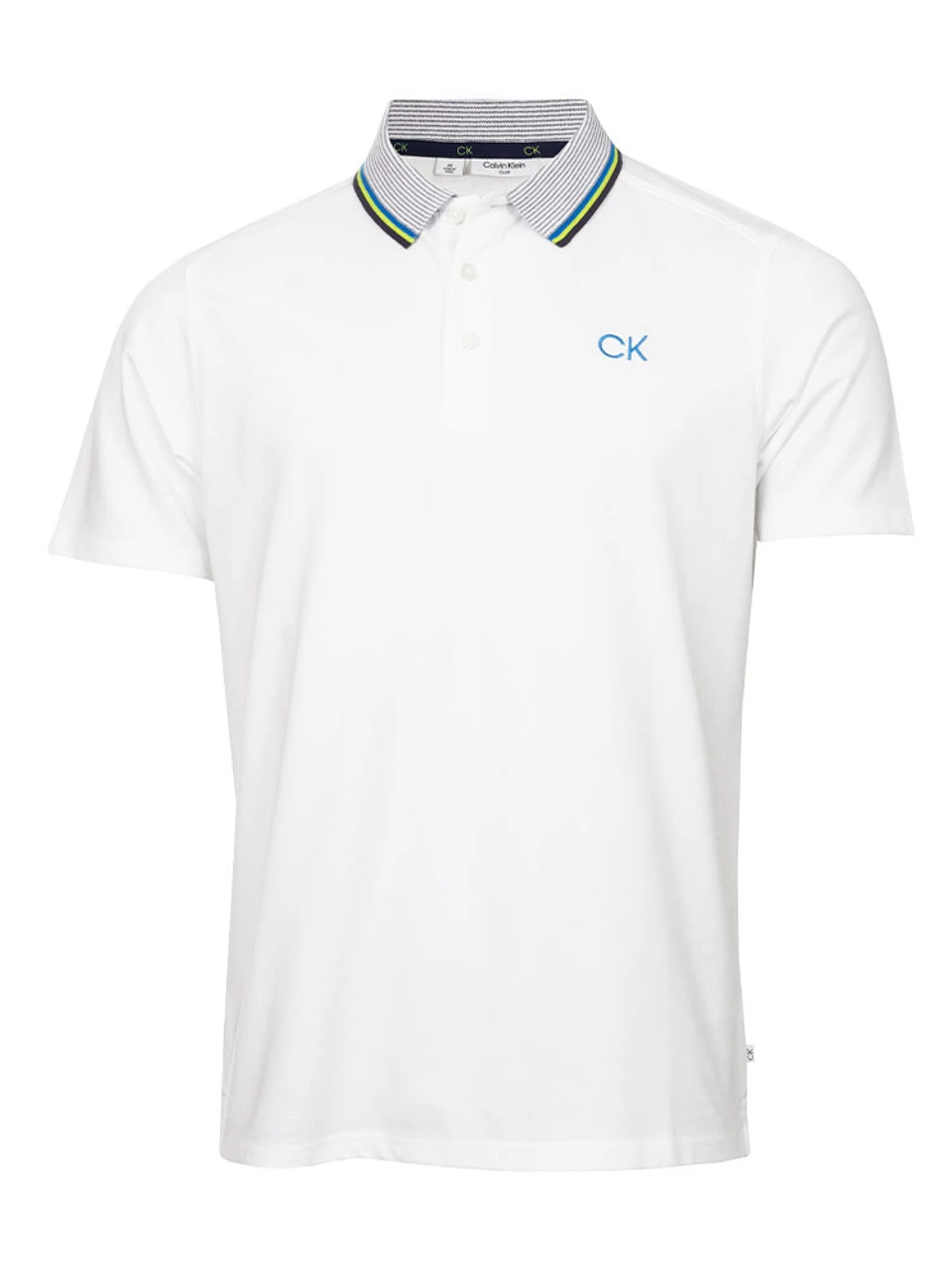 Calvin Klein Monterey Polo - White/Ocean Blue 3 Calvin Klein Monterey Polo - White/Ocean Blue