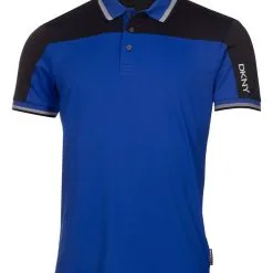 DKNY Golf Broadway Colour Block Polo - Cobalt/Black