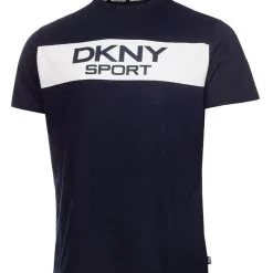 DKNY Sport East River Colour Block T-Shirt - Navy