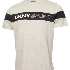 DKNY Sport Colour Block T-Shirt - Silver Marl