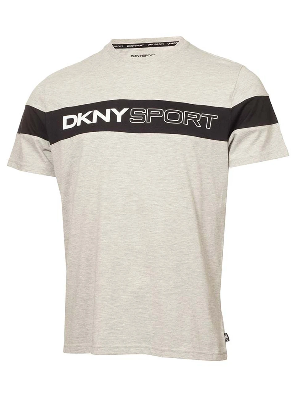 DKNY Sport Colour Block T-Shirt - Silver Marl 3 DKNY Sport Colour Block T-Shirt - Silver Marl