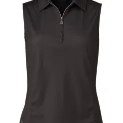 Daily Sports W Macy Sleeveless Polo - Black