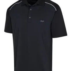 Greg Norman Colour-Blocked Shark Polo - Black