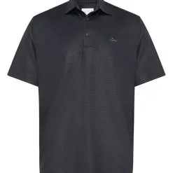 Greg Norman Tile Emboss Polo - Black
