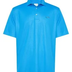 Greg Norman Tile Emboss Polo - Island Blue