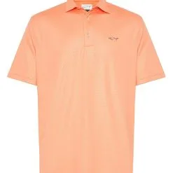 Greg Norman Tile Emboss Polo - Papaya