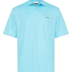 Greg Norman Tile Emboss Polo - Blue Pool
