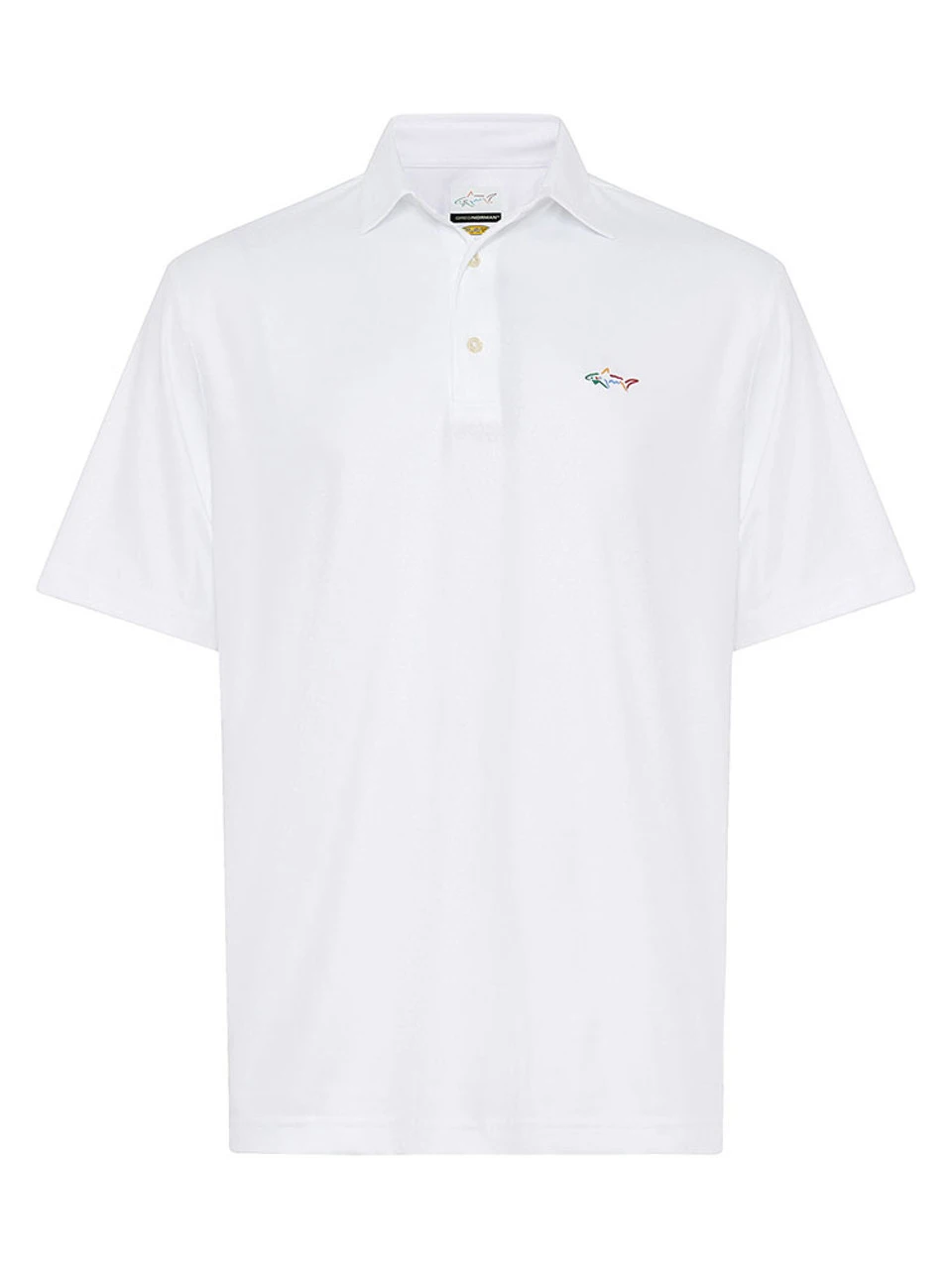 Greg Norman Tile Emboss Polo - White 3 Greg Norman Tile Emboss Polo - White
