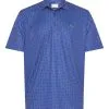 Greg Norman Diamond Foulard Polo - Navy Moon