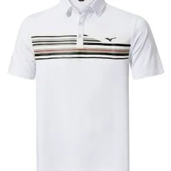 Mizuno Quick Dry Elite Stripe Polo - White
