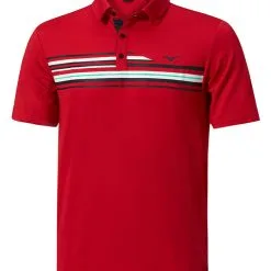 Mizuno Quick Dry Elite Stripe Polo - Red