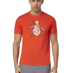 Original Penguin Pete Fill Golf T-Shirt - Spicy Orange