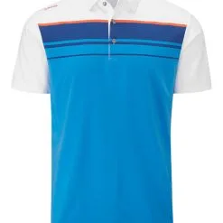 Ping Sinclair Tailored Fit Polo - French Blue Multi