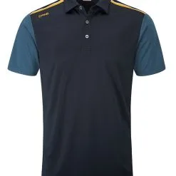 Ping Malvern Tailored Fit Polo - Navy/Stormcloud