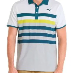 Puma MATTR One Way Polo - Bright White/Maize