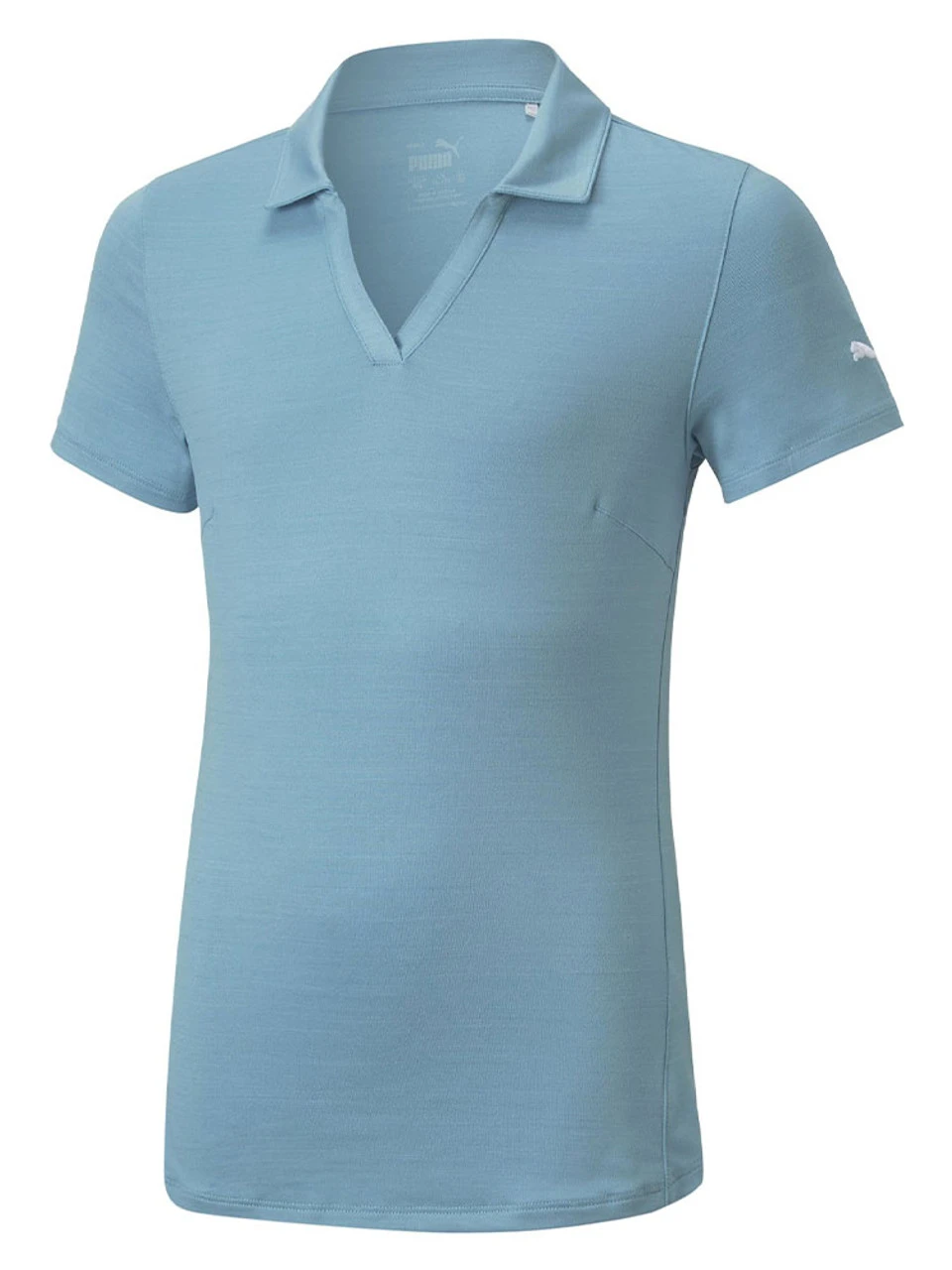 Puma JR Girls CLOUDSPUN Free Polo - Dusty Aqua Heather 3 Puma JR Girls CLOUDSPUN Free Polo - Dusty Aqua Heather
